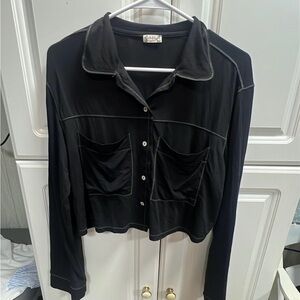 Intimately Free People Size Small Sleep Shirt: Long sleeve/ Button Down